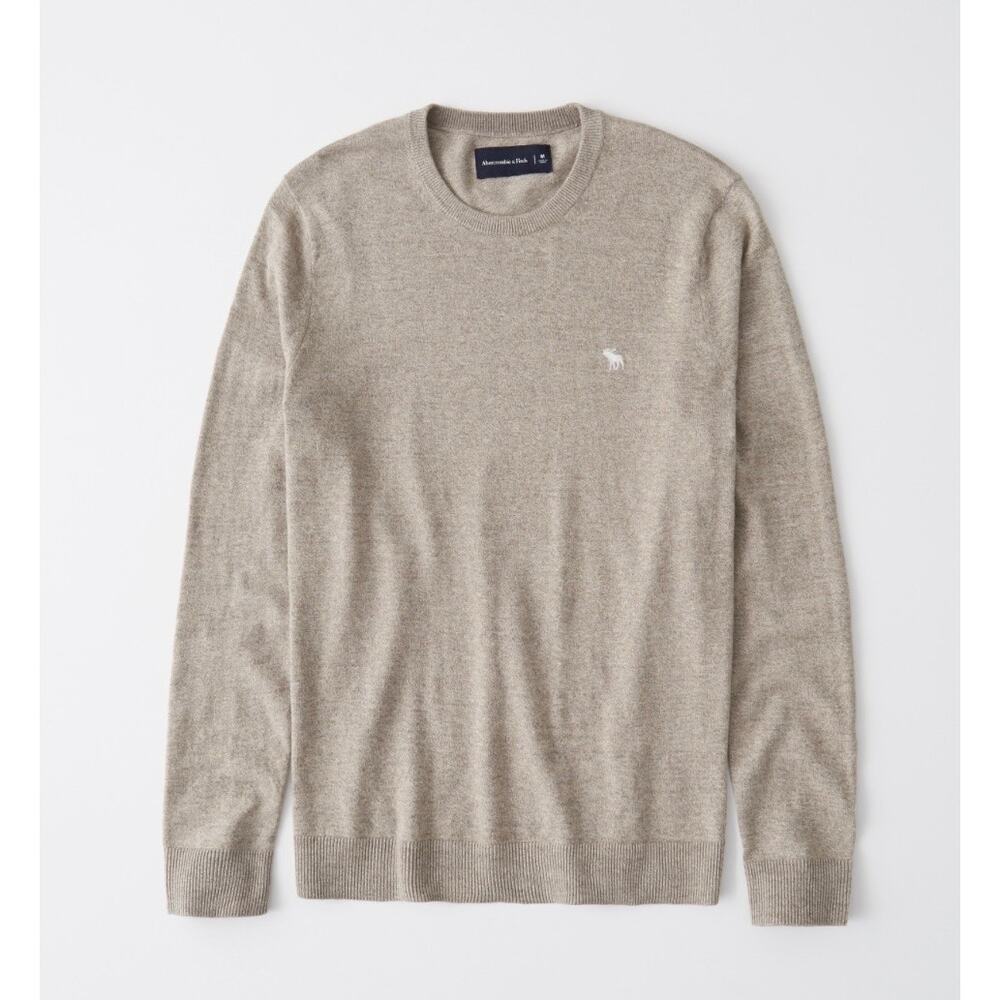 Abercrombie & Fitch Men’s beige cotton cashmere sweater Size Medium